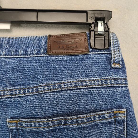 Vtg 90s-Y2K LL Bean Jeans Men's 33x31 100% Cotton Medium Wash Straight Leg Relax - Picture 5 of 9